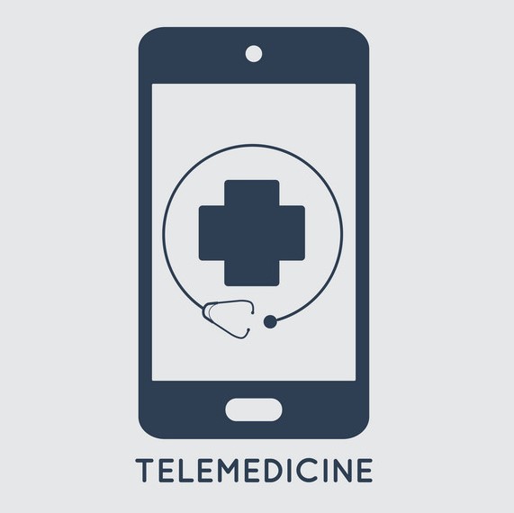 Telemedicine icon logo vector, Doctor online concept sign
